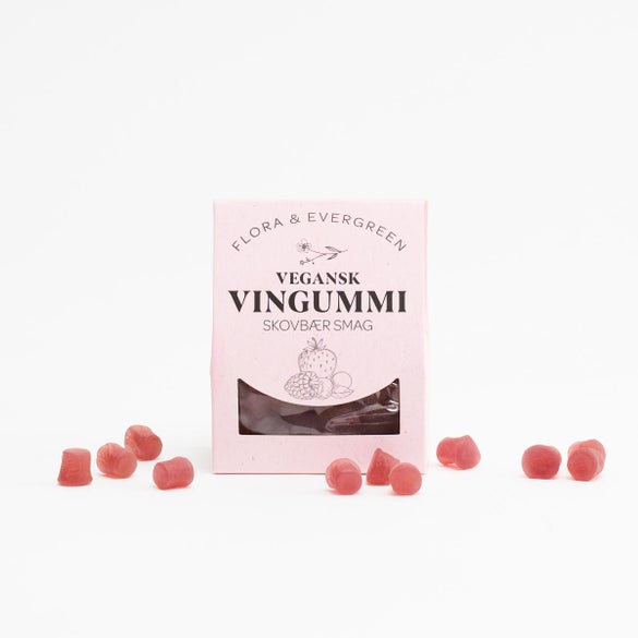 Flora & Evergreen Vingummi med skovbær smag, vegansk